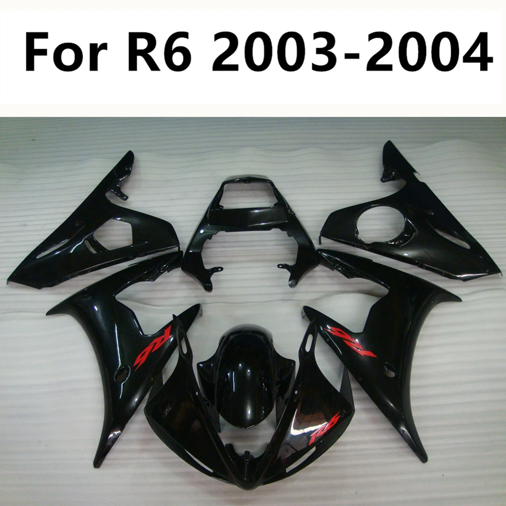 Мотоцикл для Yamaha R6 2003 2004 03 04 полный обтекатель наборы черный матовый глянцевый
