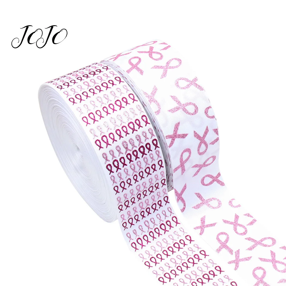 

JOJO BOWS 75mm 2y Grosgrain Ribbon For Craft Glitter Printed Tape For Needlework DIY Hair Bows Anti-Ai Logo Decoration Materials