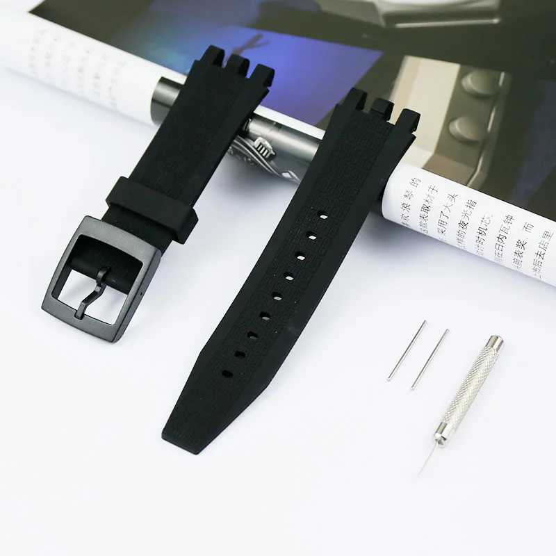 Аксессуары для часов резиновый ремешок для Swatch SVGK403 SVGK406SVGK409 402 мужской и женский спортивный водонепроницаемый силиконовый ремешок - Цвет ремешка: black