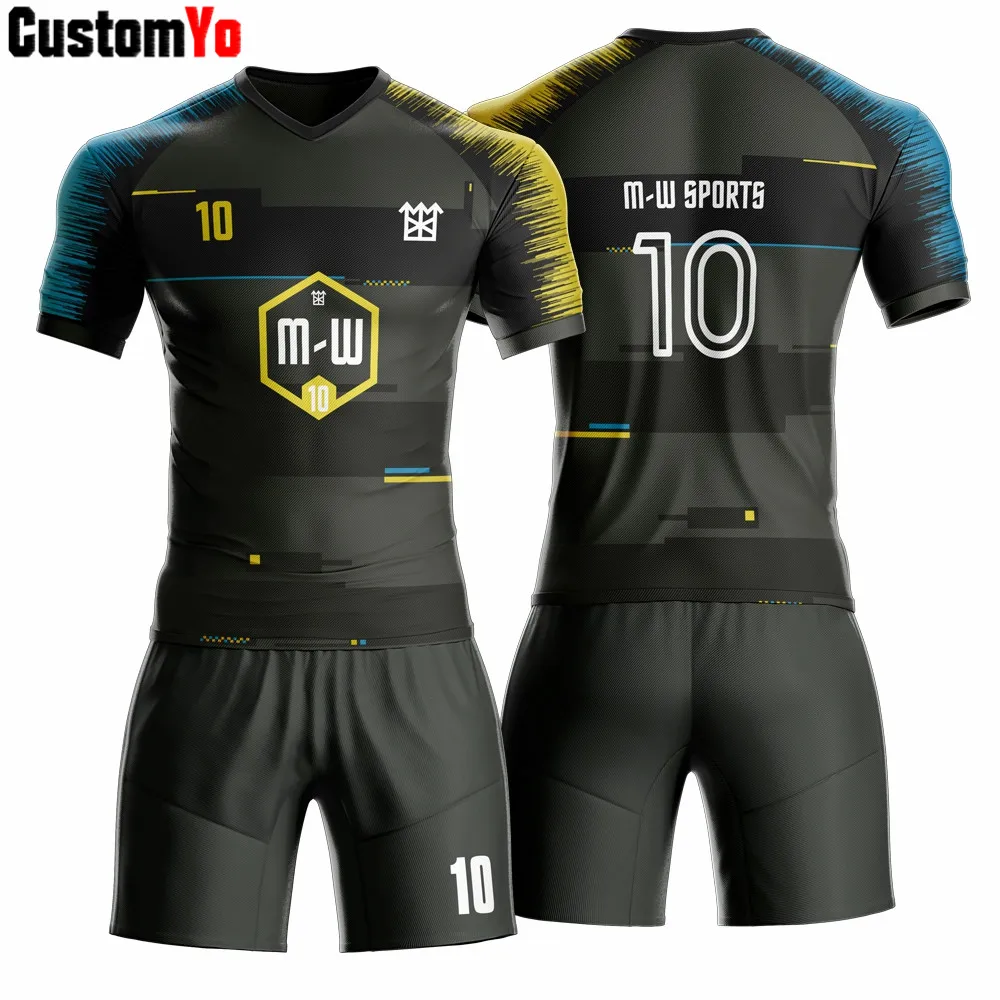 

Hot Sale Wholesale Soccer Uniform Customized Big Size Football Set Soccer Kit