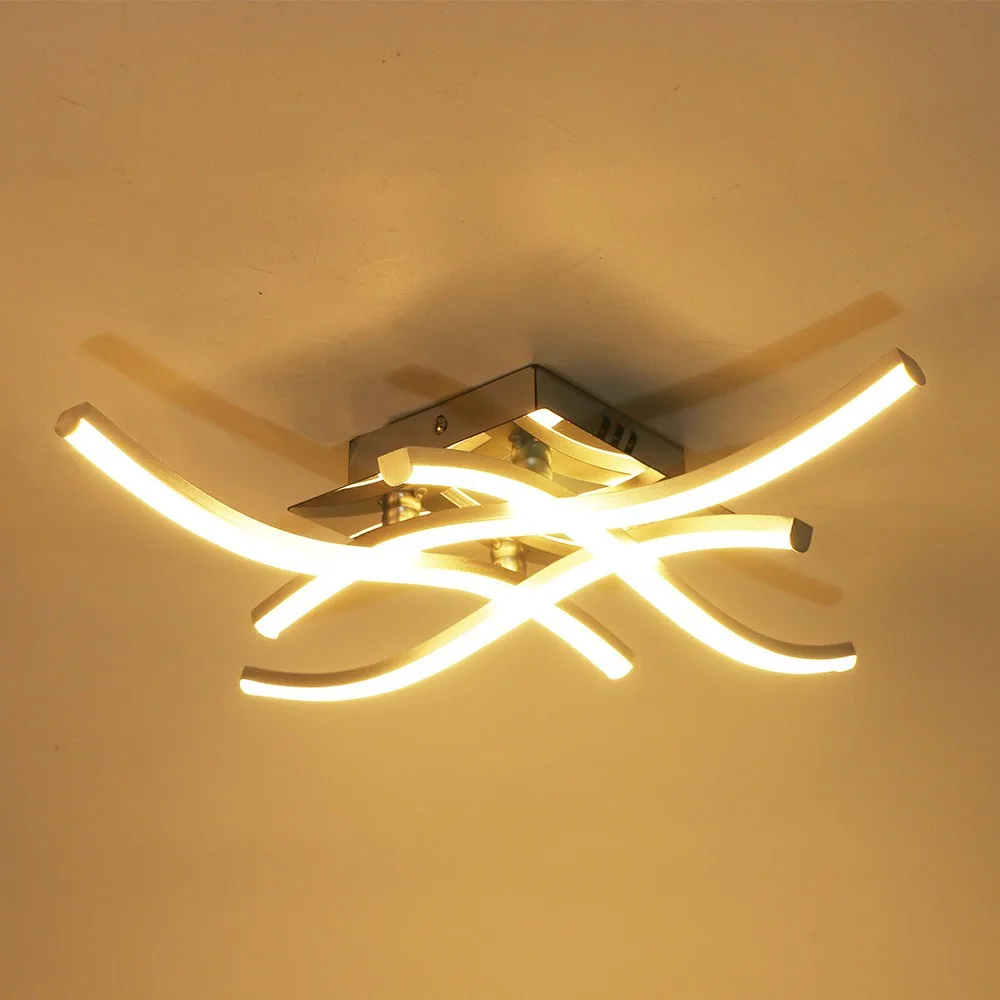 Светодиодный потолочный светильник лампа в форме вилки для гостиной с тремя и