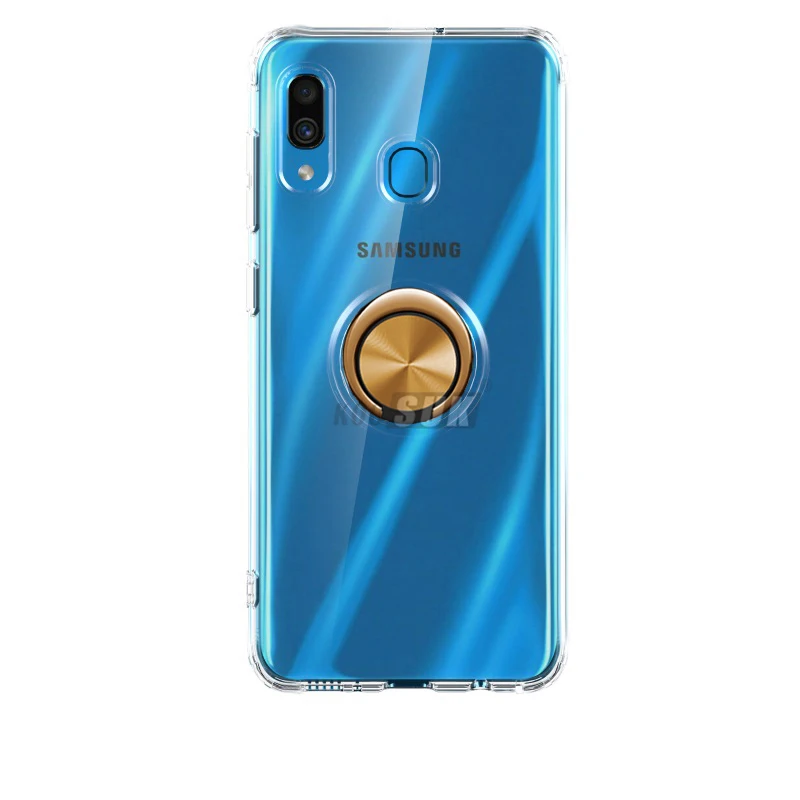 Прозрачный чехол для samsung Galaxy A20 крышка Роскошная прозрачная оболочка для samsung A90 A80 A70 A60 A50 A50s A40 A30 A30s A20e A10 чехол - Цвет: Gold