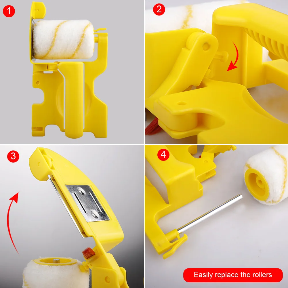 

5pcs/set Paint Runner Roller Brush Tool Set Multifunctional Wall Decorative Paint Roller Brush Set Home Repack Tool