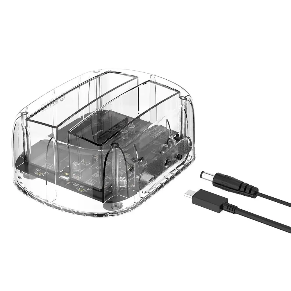 ORICO 2 Bay прозрачный SATA to USB C 3 0 5/3 5 док станция для жесткого диска Аксессуары