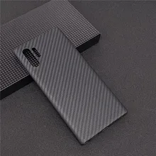 Real Carbon Fiber Lens Protection Phone Case for Samsung Galaxy Note 10 Plus Carbon Fiber Hard Cover Cases