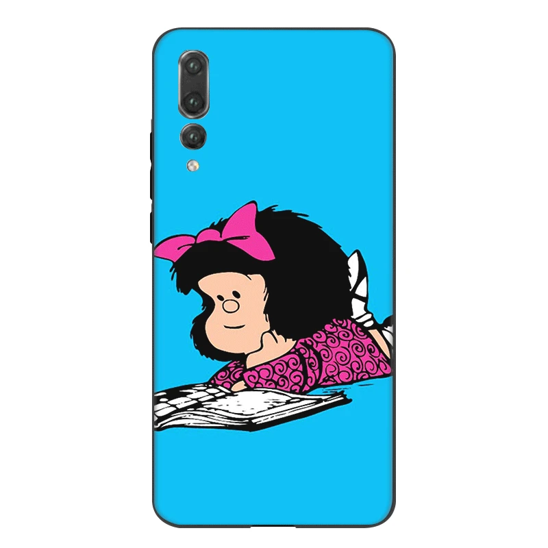 Чехол для мобильного телефона Huawei Y5 Y6 Y7 Y9 Mate 10 20 Pro Nova 2i 3 3i 4 5i Lite в стиле Mafalda DIY Beautiful Shell.