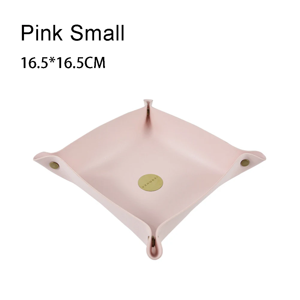 Оригинальный кожаный ящик для хранения складной квадратный лоток креативный