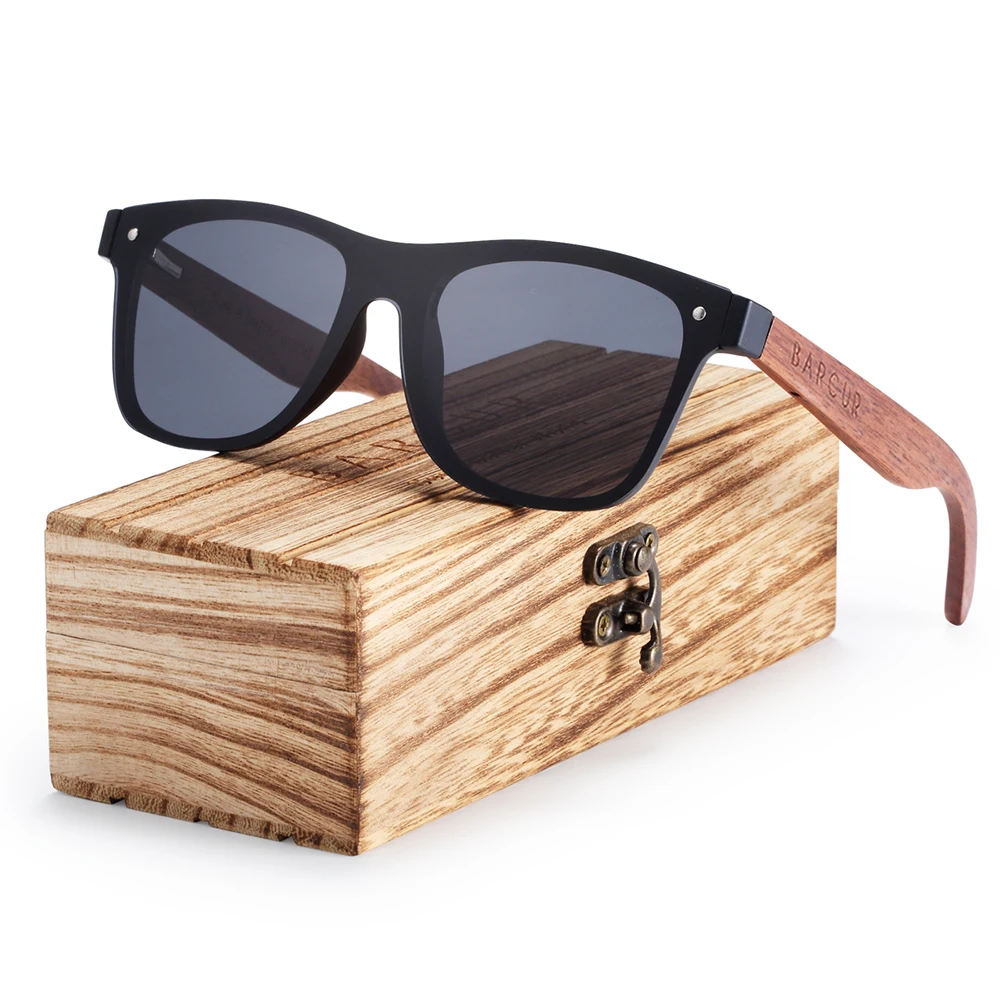 Мужские и женские солнцезащитные очки BARCUR черные с защитой UV400|Мужские очки| |