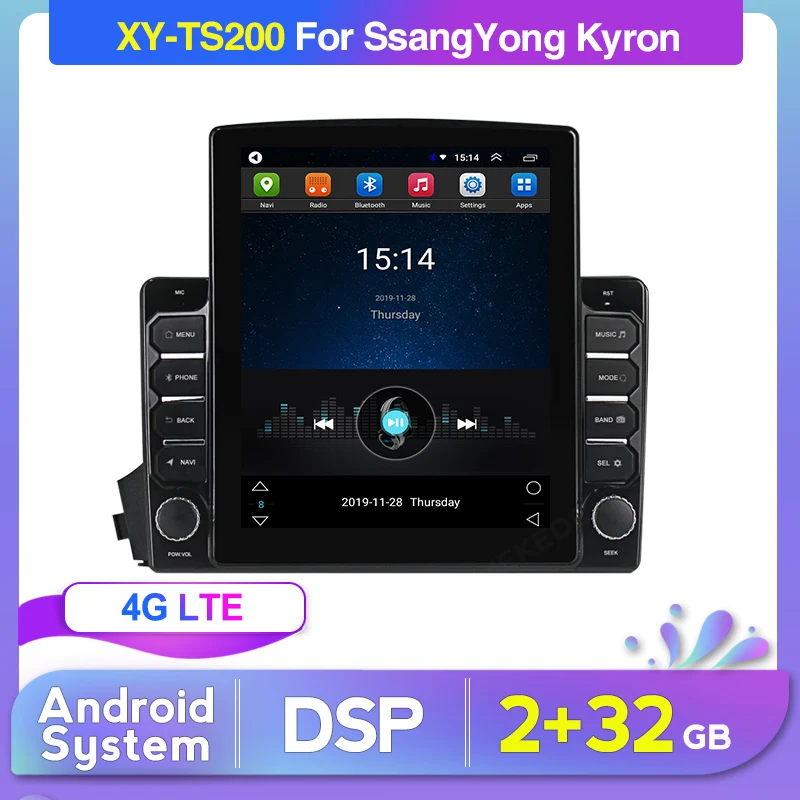 Автомагнитола на Android для Ssang yong Ssangyong Actyon Kyron 4G Wi-Fi Bluetooth GPS-навигация | Автомагнитолы -1005002339969445