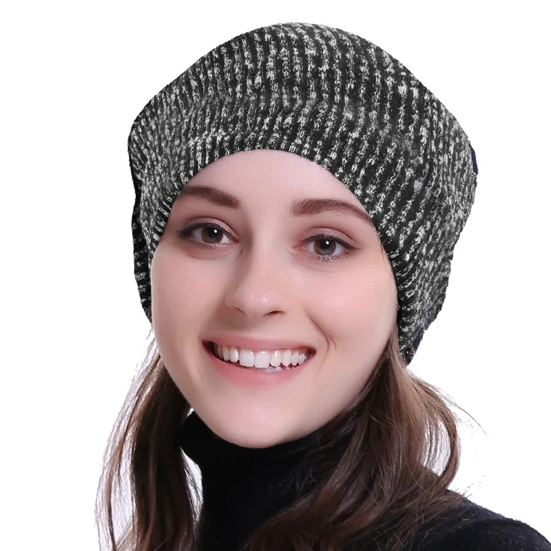 Мешковатая Шапка-бини унисекс для женщин и мужчин Разноцветные Теплые мягкие