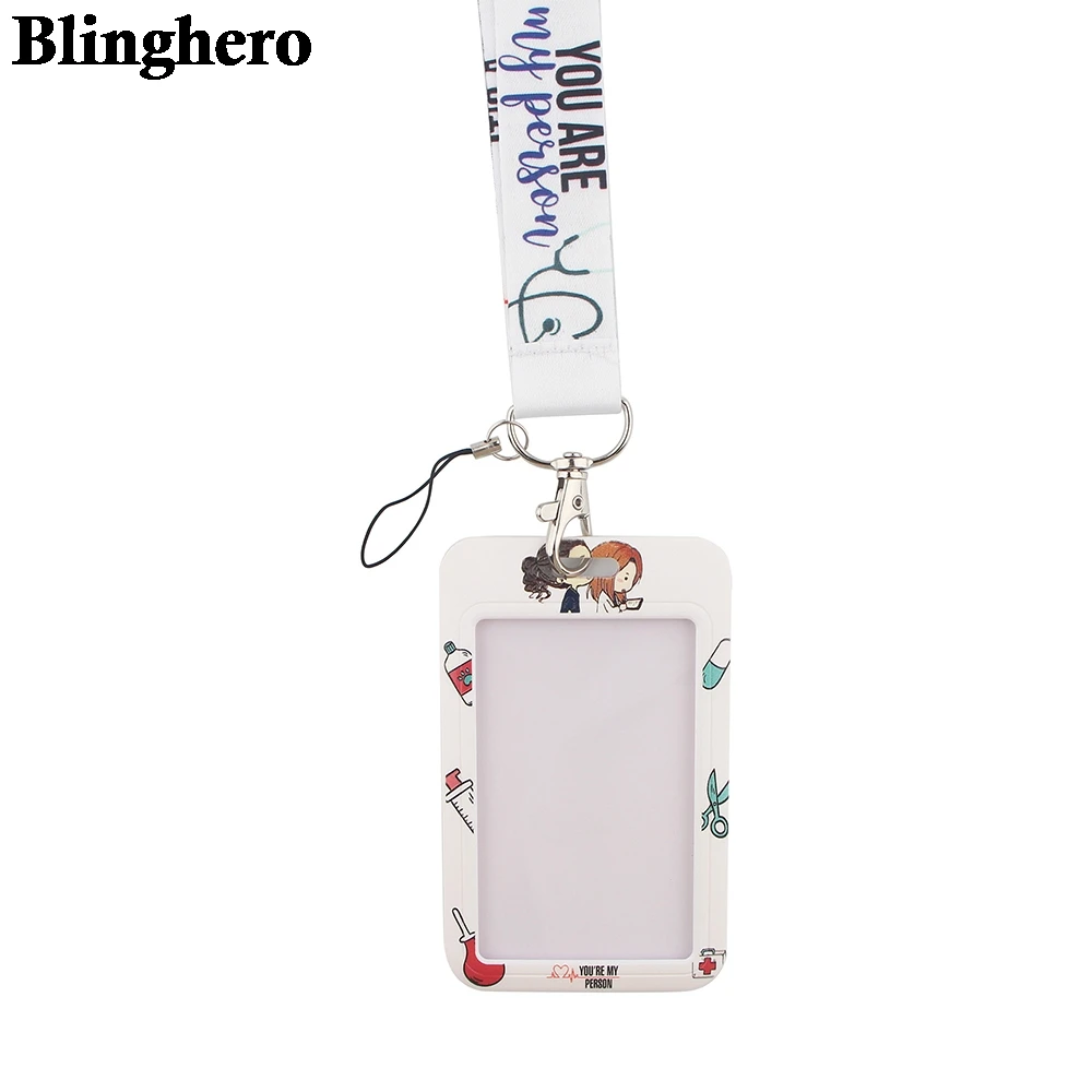 CB054 Cartoon Neck Strap Lanyard For Key ID Card Phone Strap USB Badge ID Card Holder Hanging Rope Hanging Rope Gift For Nurse