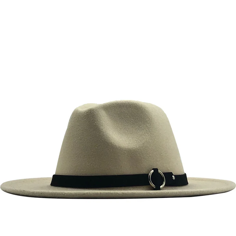 

Hat Wool Fedora Hawkins Felt Cap Wide Brim Ladies Trilby Chapeu Feminino Hat Women Men Jazz Church Godfather Sombrero Caps