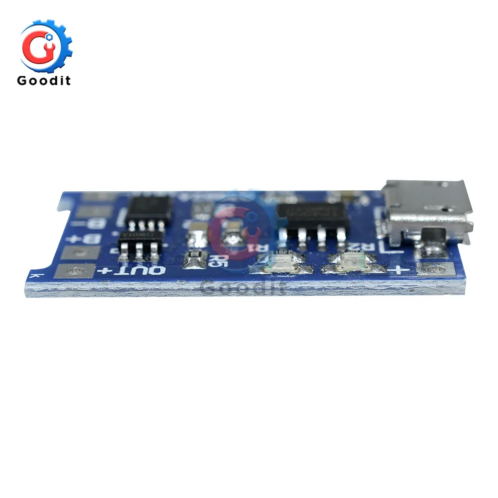 2 шт Micro USB 5V 1A 18650 TP4056 литиевый модуль зарядного устройства аккумулятора зарядная