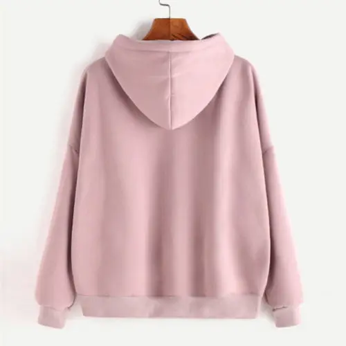Trendy Women clothes solid long sleeve casual Sweatshirts Ladies cotton Hooded Pullover Tops one pieces