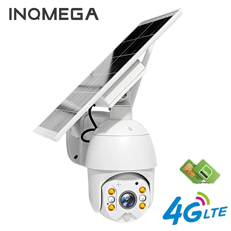 INQMEGA ip камера с солнечной панелью 4G SIM версия PTZ монитор безопасности уличный