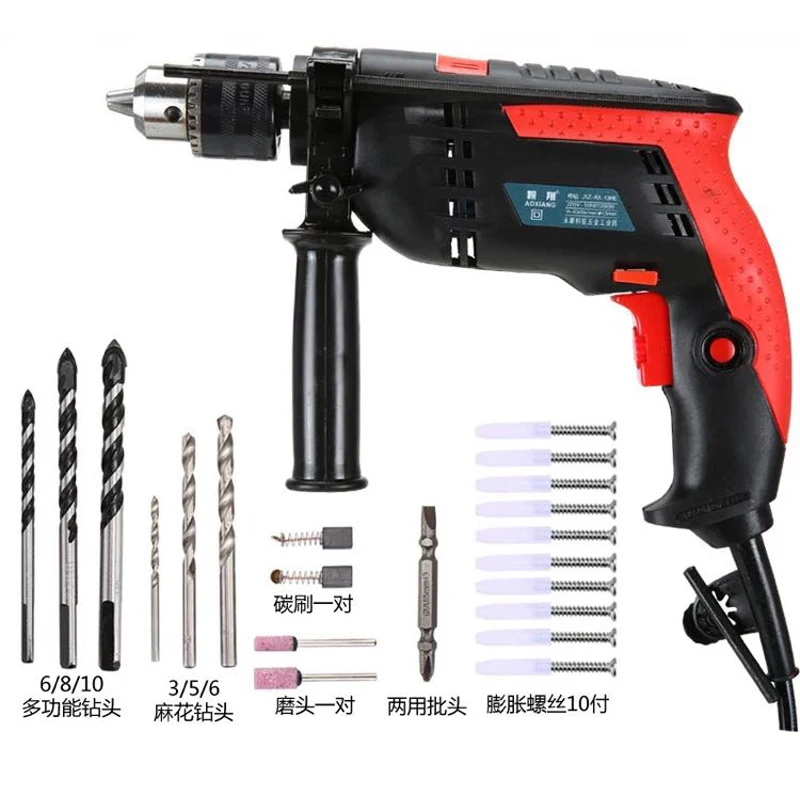 

Speed Adjustable 13mm Impact Drill Electric Hammer Electric Drill Power Drill Woodworking Power Tool 220V 600W Electric Tools