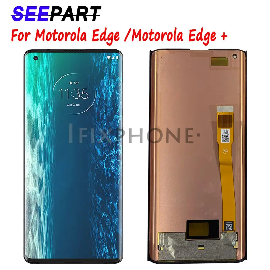 Panel t&aacute;ctil de Digitalizador de pantalla t&aacute;ctil para m&oacute;vil, pantalla LCD de 6,7 pulgadas para Motorola Moto Edge/Moto Edge + XT2063-3-0
