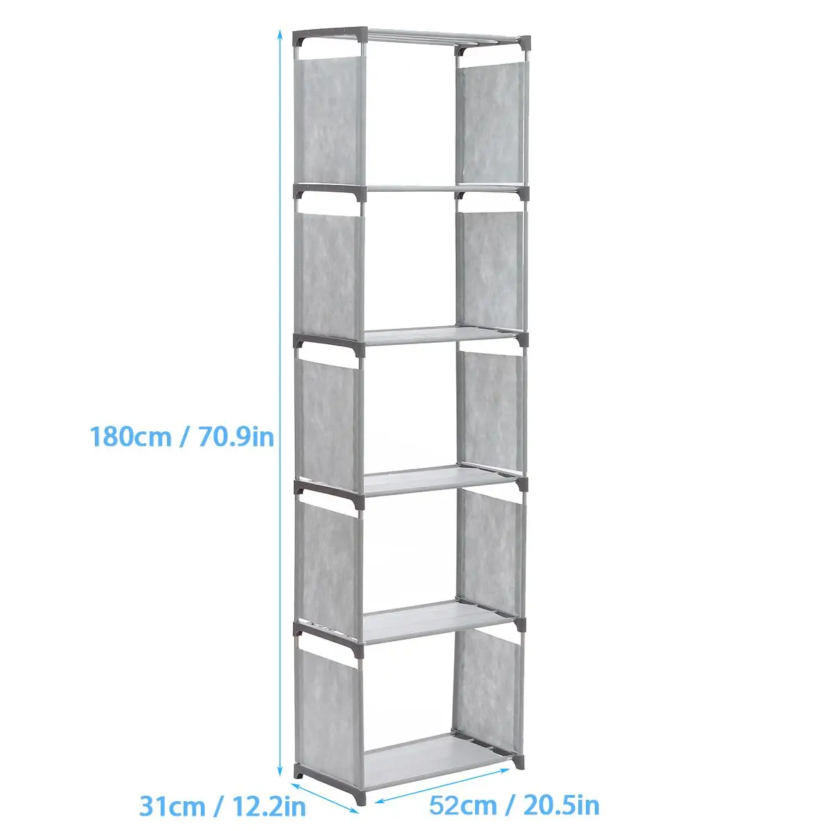 

4/6 Tiers Cube Bookshelf Storage Shelves Standing Cabinet Display Rack Living Room Organizer Office Bookcase Home Furniture