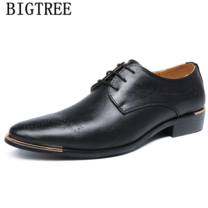 Туфли-оксфорды мужские кожаные элегантная обувь модные | Обувь