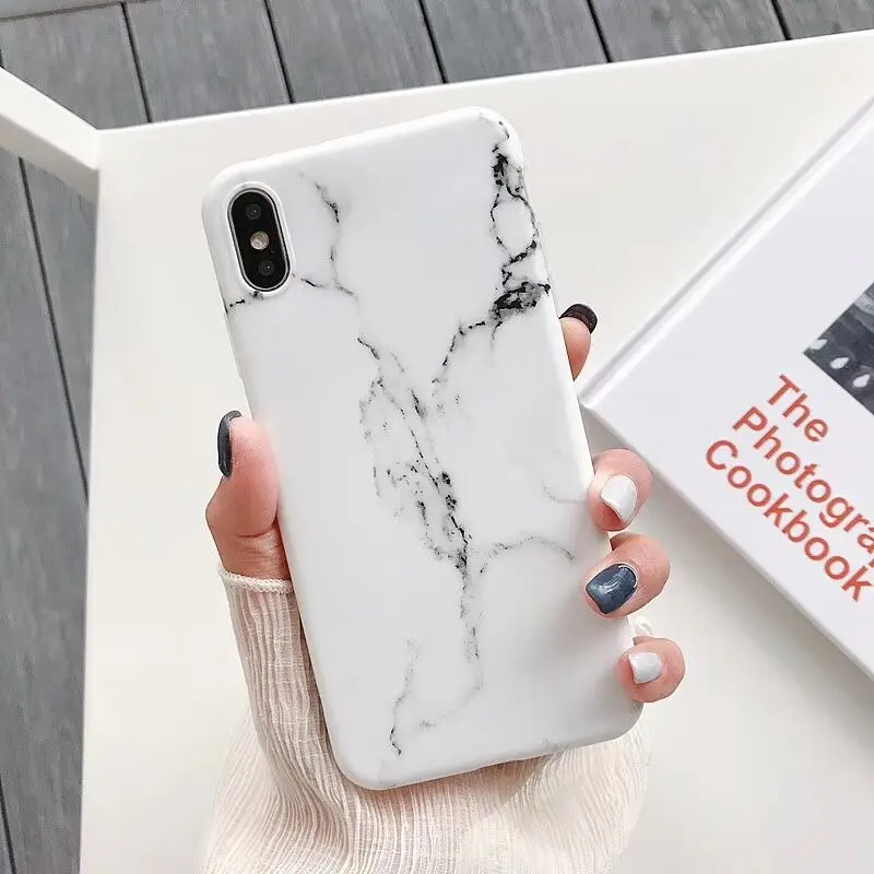 Модная мраморная Мягкая силиконовая задняя крышка чехол для iPhone 6 6s 7 8 PIus X Xs Xr Max