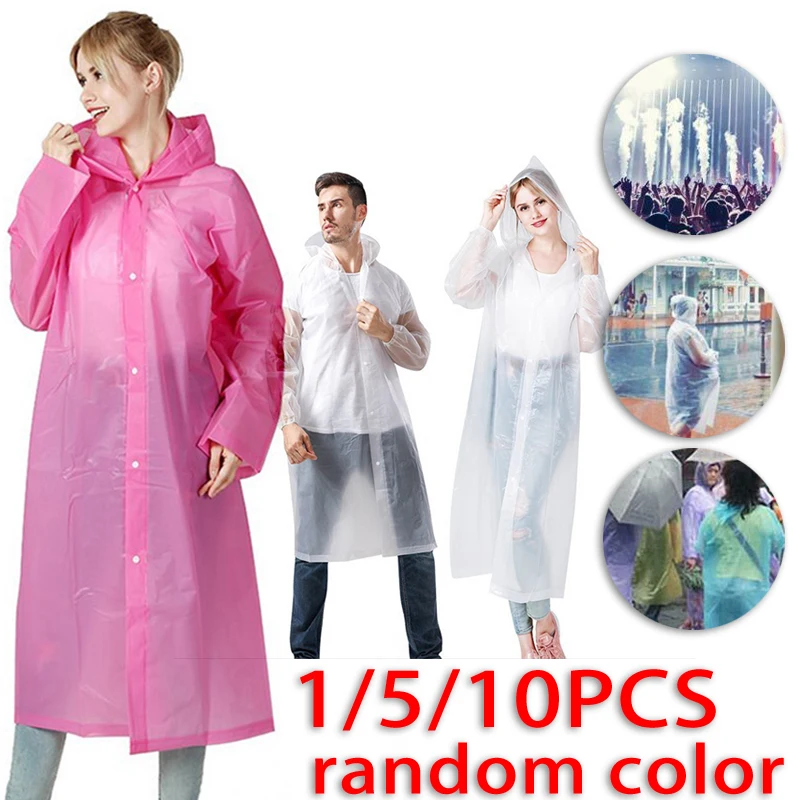 Унисекс многоразовое пончо для взрослых Водонепроницаемый Кемпинг Премиум PE