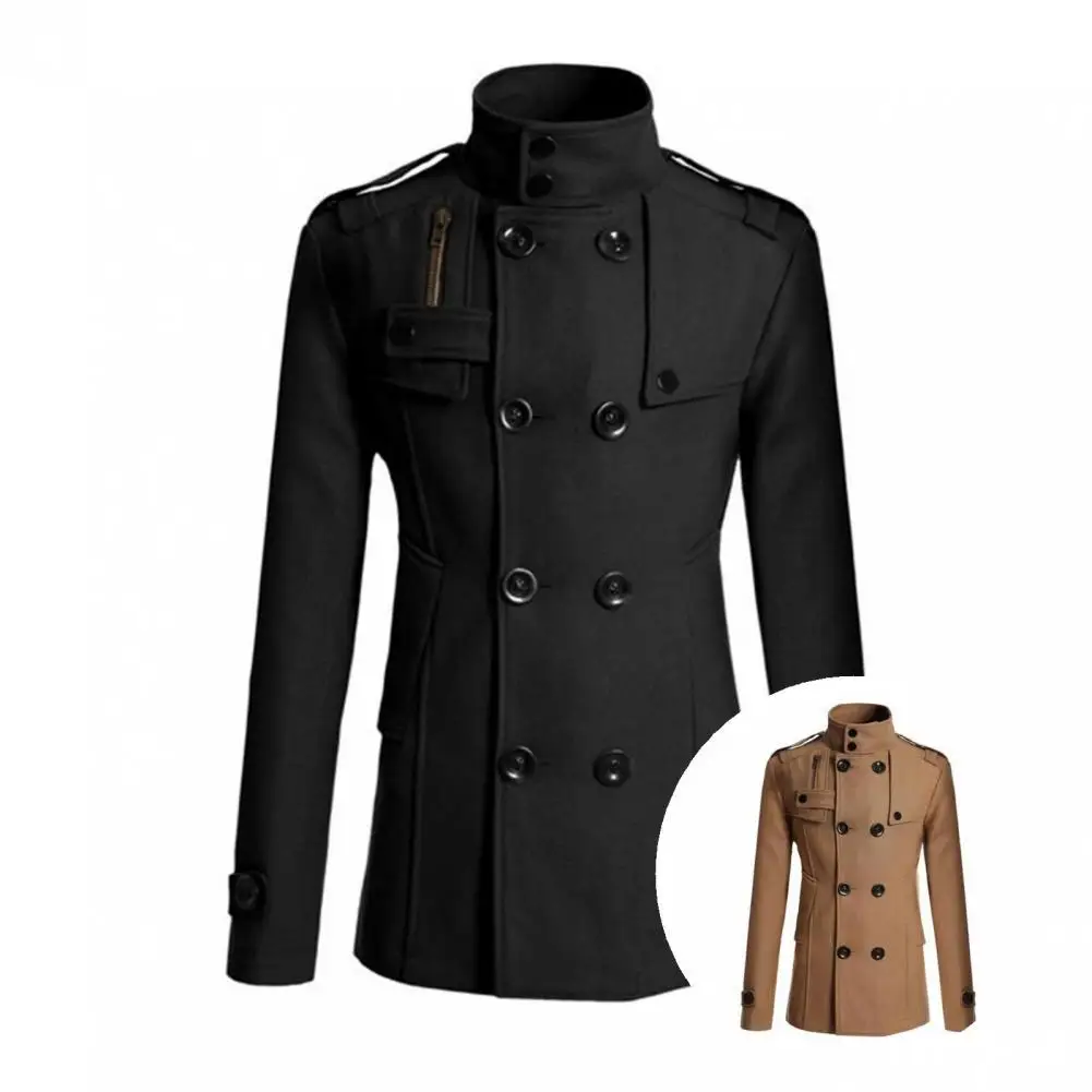 

Great Jacket Wear-resistant Woolen Cool Men Coat Men Coat Fall Coat