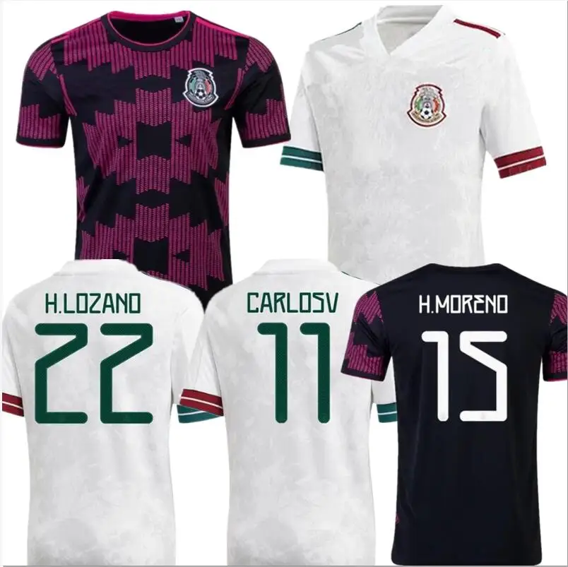 

2021 Mexico Soccer Jerseys CONCACAF 21 22 Fans CHICHARITO LOZANO DOS SANTOS 2022 GUARDADO Mexican Football Shirt
