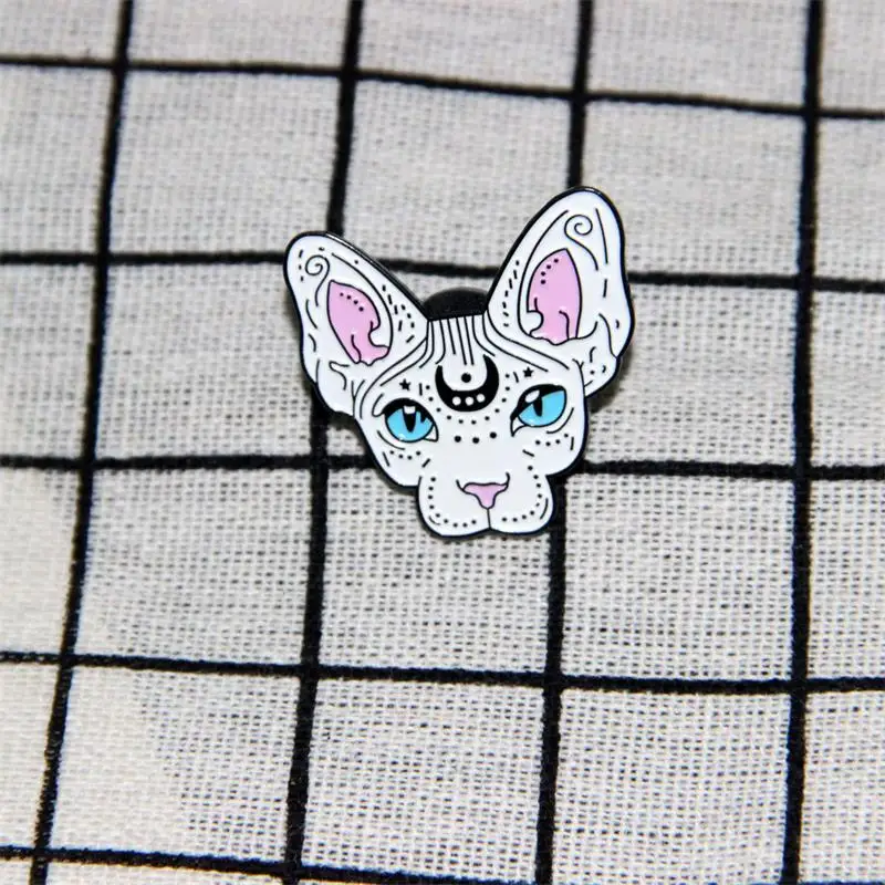 Популярные аксессуары заколки для лацканов без волос в форме кота искусственная