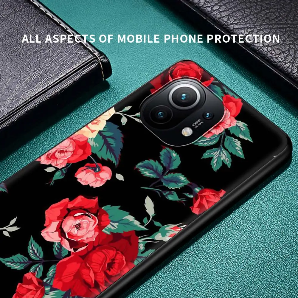 

Valentines Love Letter Flower Case For Xiaomi Poco X3 NFC 6.67 inch Silicone Cover For Mi 11 Note 10 Lite 10T Pro Coque Shell