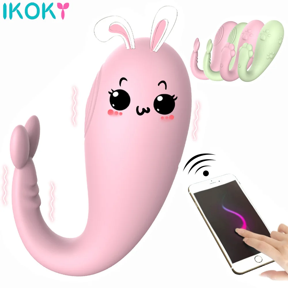 IKOKY силиконовый Вишневый паб вибратор APP беспроводной пульт дистанционного