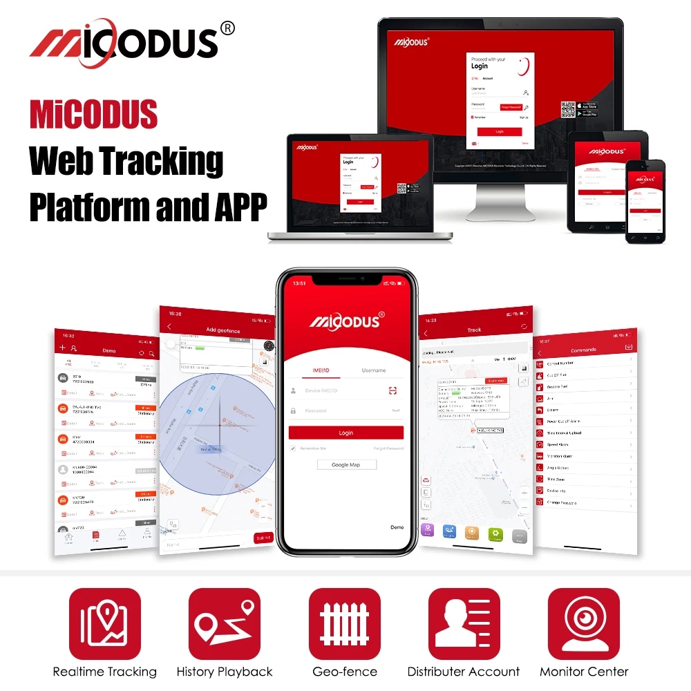 Фото Tracker GPS Tracking Platform MICODUS For GPS Model MV720/LK720/GL300/GL500/TK905/TK915/TK103/TK419 Software APP For GPS Tracker №1