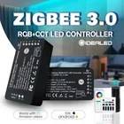 Умный светодиодный RGB + CCT светильник, полоска Zigbee Control ler Plus 3,0 шлюз дистанционного голосового управления, работа с Echo Plus SmartThings RF