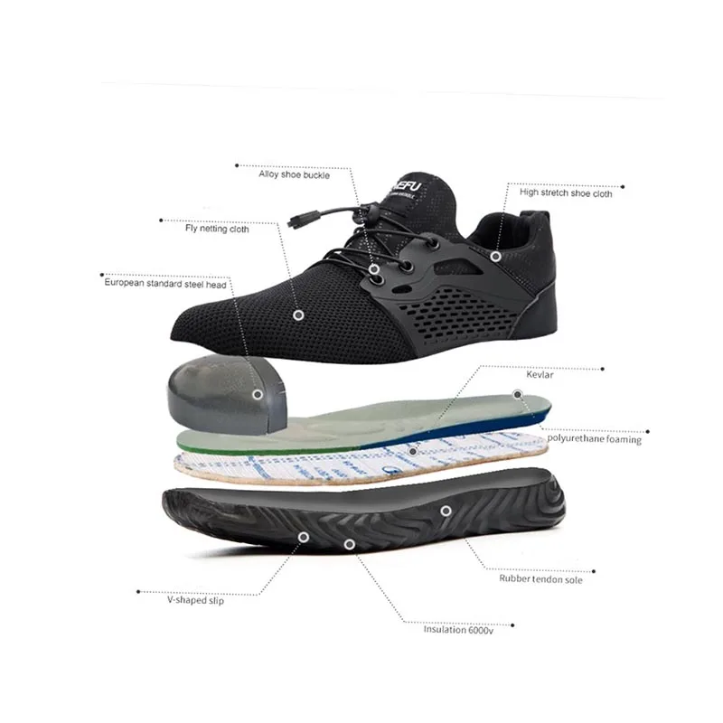 Защитная Рабочая обувь ботинки для мужчин и женщин мужские защитные со стальным