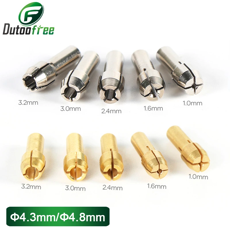 

1 Set Power Tools Mini Drill Brass Collet Chuck for Dremel Rotary Tool Diy Drill 5-10PCS