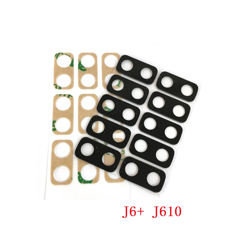 2 шт задний объектив задней камеры для samsung Galaxy J4 J400 J6 j600 J4+ Plus J410 J6+ Plus J610 с Ahesive наклейкой