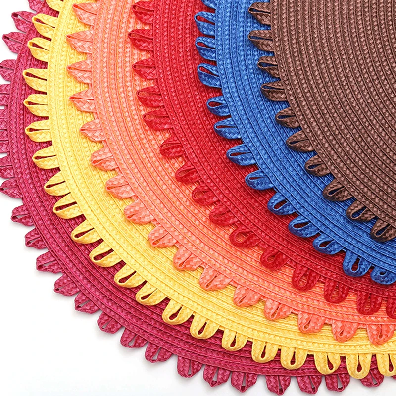 Тканые коврики для обеденного стола цветные термостойкие столовые приборы