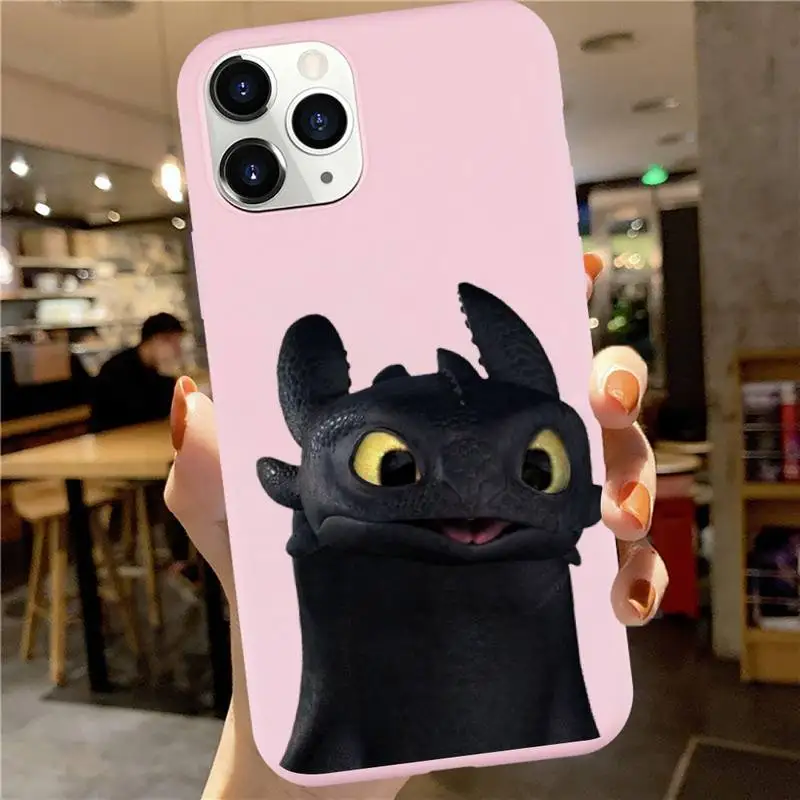 

Toothless How To Train anime luxury Phone Case funda Candy Color for iPhone 6 7 8 11 12 s mini pro X XS XR MAX Plus