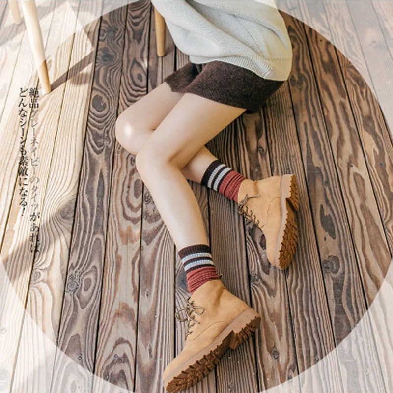 2019 Забавные милые хлопковые свободные полосатые носки в японском стиле ретро для