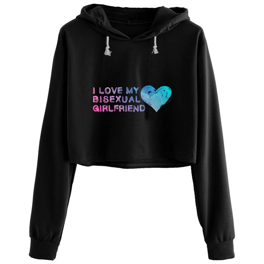 

Худи женское с надписью «I Love My Bisexual Girl», Y2k