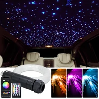 dc12v 6w rgbw car roof star lights app led fiber optic star ceiling light kits 2m 0 75mm 100460pcs for optical fiber lighting