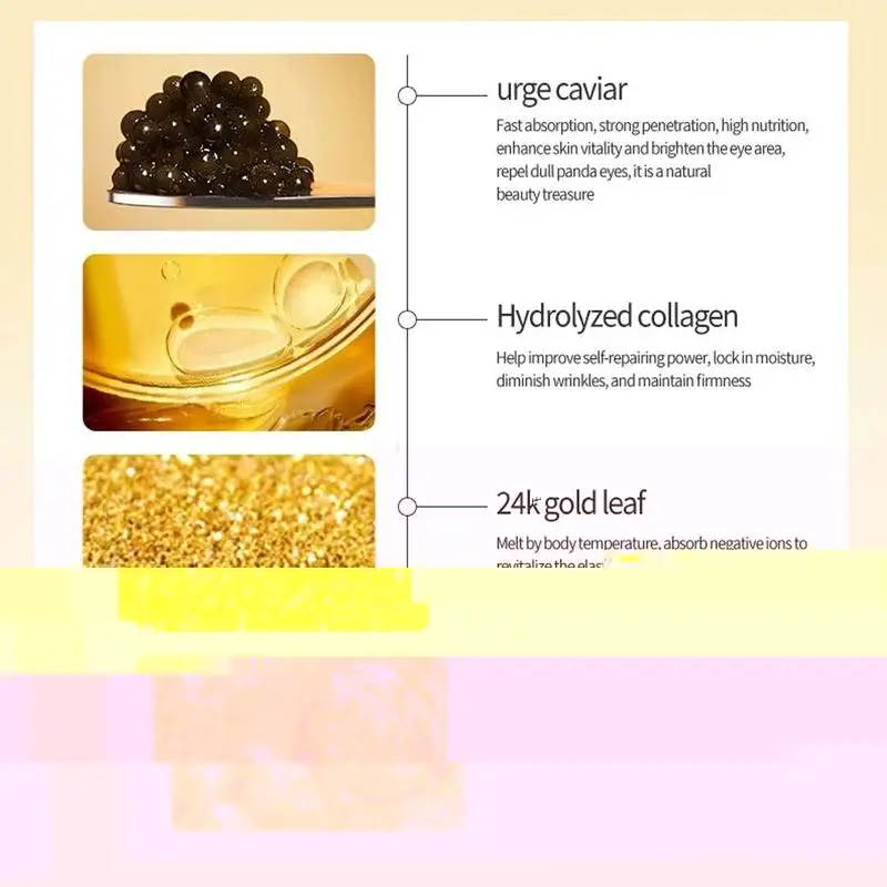 

60g Gold Caviar Collagen Eye Cream Moisturizing Anti Aging Circles Dark Anti Essence Lines Repair Whitening Eyes Removal V1E6