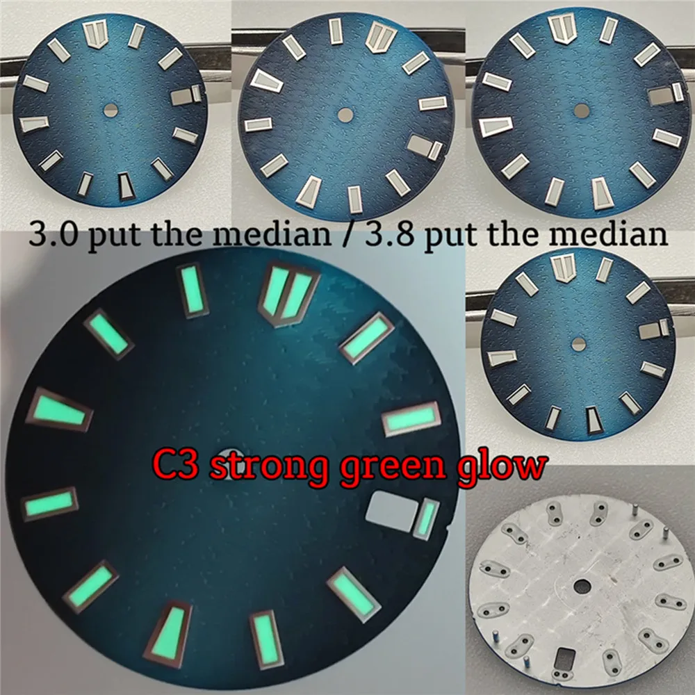 

Комплект для механических часов NH35A, комплект для модификации часов C3, зеленые светящиеся циферблаты с градиентной поверхностью, 28,5 мл