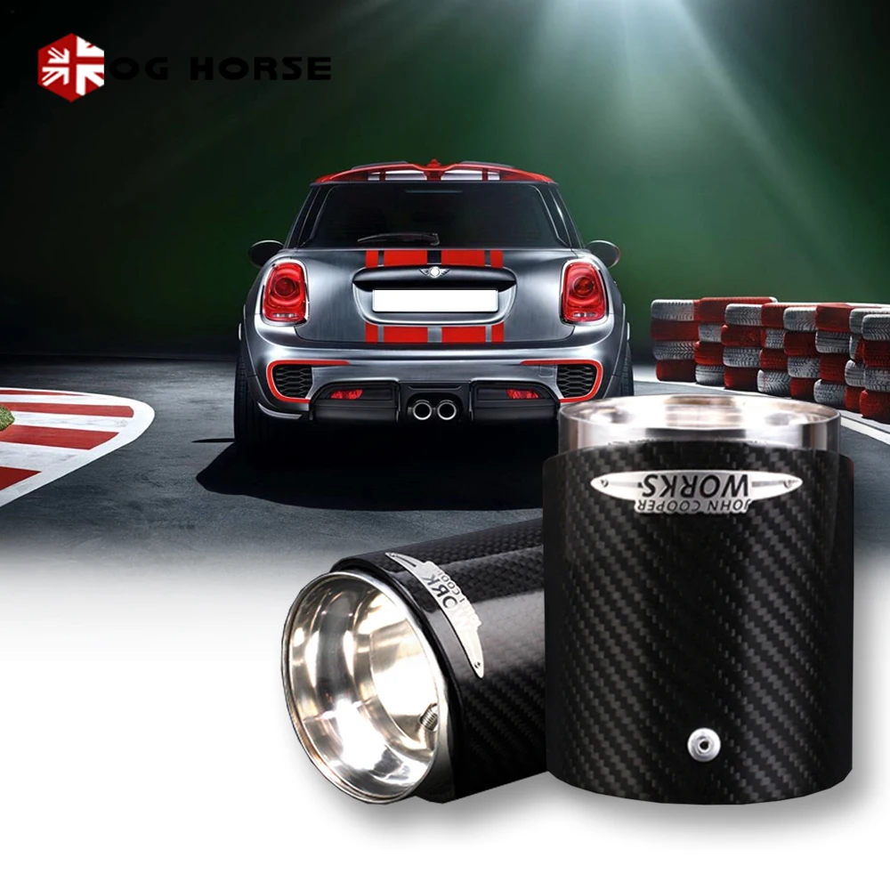 

1PC Car Carbon Fiber Exhaust Tip Muffler Tips For MINI Cooper R55 R56 R57 R58 R59 R60 R61 F54 F55 F56 F57 F60 Accessoreis