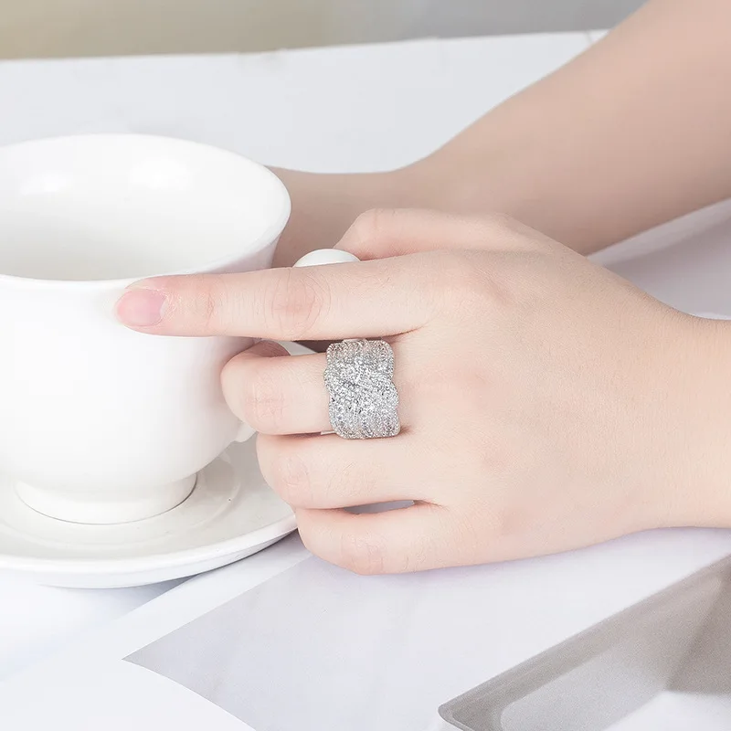 2021 модные роскошные свадебные кольца для женщин массивные Кольца Аксессуары