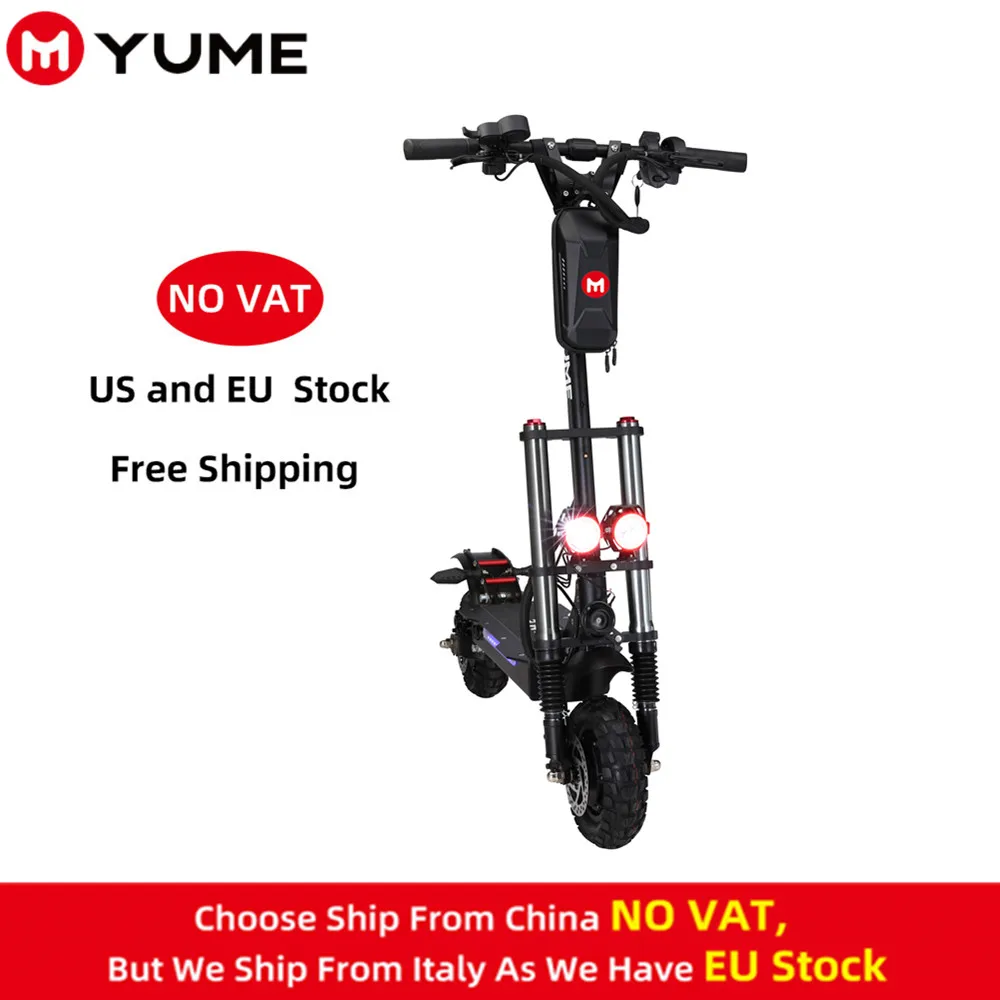 

YUME Y10 52V 2400W Dual Motor E-Scooter with 10" Off-Road Tires (Up to 40 MPH), 2 Wheels Electric Scooter For Adult