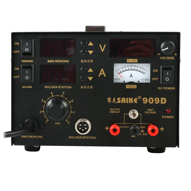 Многофункциональная паяльная станция Saike 909d 3 в 1 220 В/110 В 700 Вт|soldering station|gun solderingair