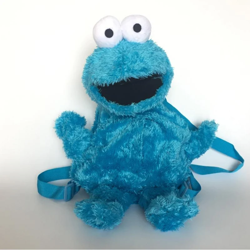 Плюшевый рюкзак с мультипликационным изображением Улица Сезам детский дорожный