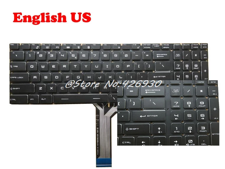 JP клавиатура для MSI GE63 GE73 GS63 NSK FCBBN 0G 9Z.NEKBN.B0G S1N 3EDE2.52D 9Z.NEKBN.B0R 0R 3ERU2.22D