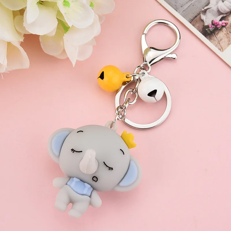 ПВХ мягкий резиновый брелок для ключей со слоном автомобиля новая пара