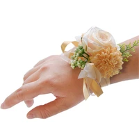 wedding banquet hand flower wedding supplies wedding bride bridesmaid silk cloth simulation flower wrist flower